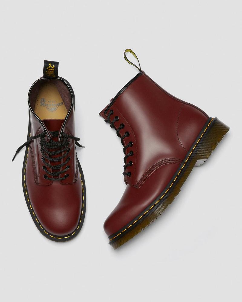 Dr Martens 1460 Smooth Leren Veterlaarzen Heren Roze Rood | NL 276VRW